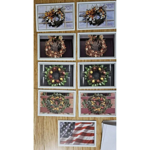 Colonial Williamsburg Foundation Set of 13 Blank Greeting Cards Assorted Wreaths - Picture 3 of 8